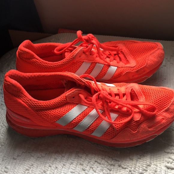Adidas Mens fluorescent orange boost shoes - Picture 3 of 10